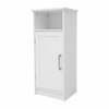 Flash Furniture Vega Cabinet Organizer w/Magnetic Closure Door, In-Cabinet Adjust Shelf, and Upper Open Shelf, Wht FS-VEGA-BATH-3-WH-GG